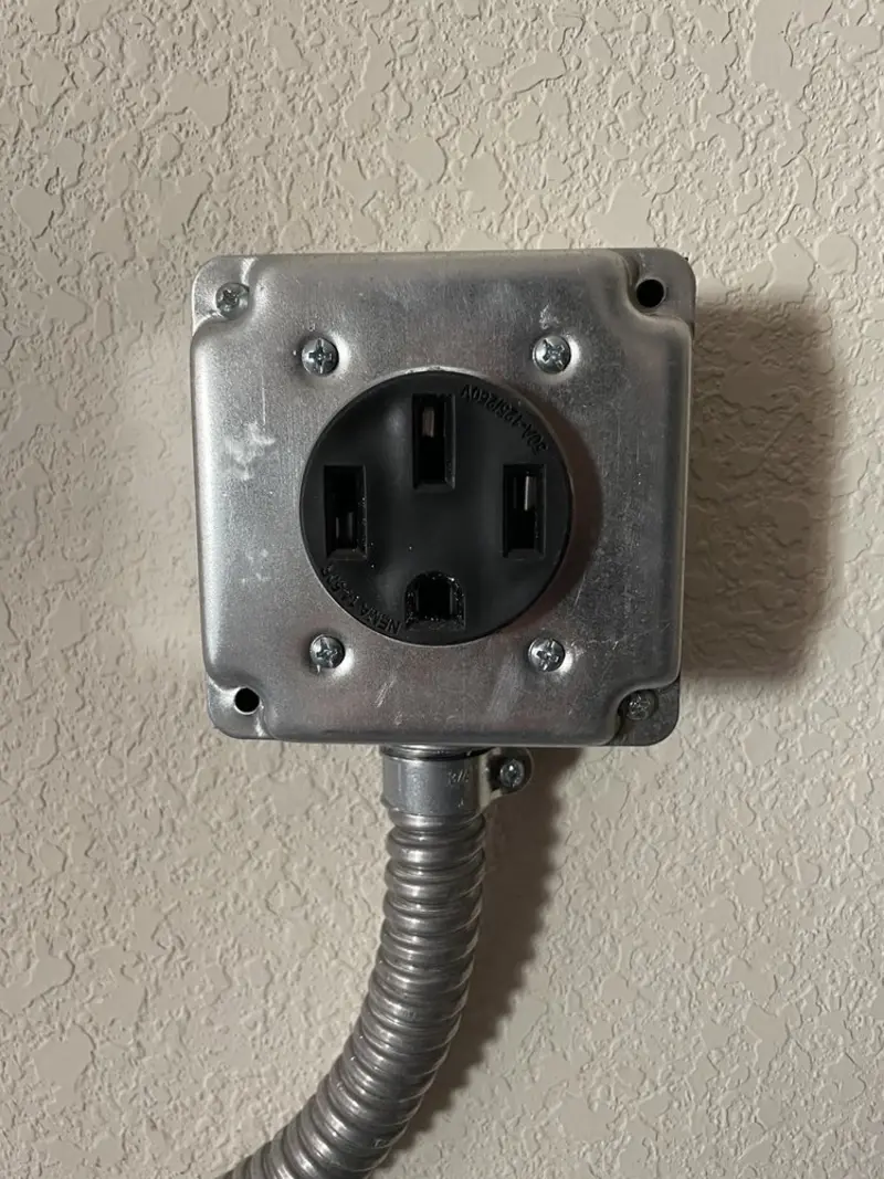 NEMA 14-50 outlet installed for Electrical Panel Upgrade in Lennox