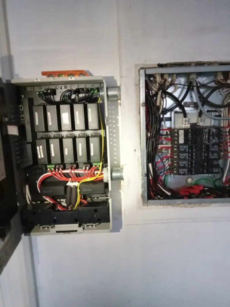 Electrical panel upgrade completed for Security Camera Wiring in Lennox